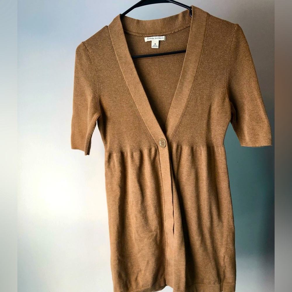 Amanda Republic cinched waist long cardigan.